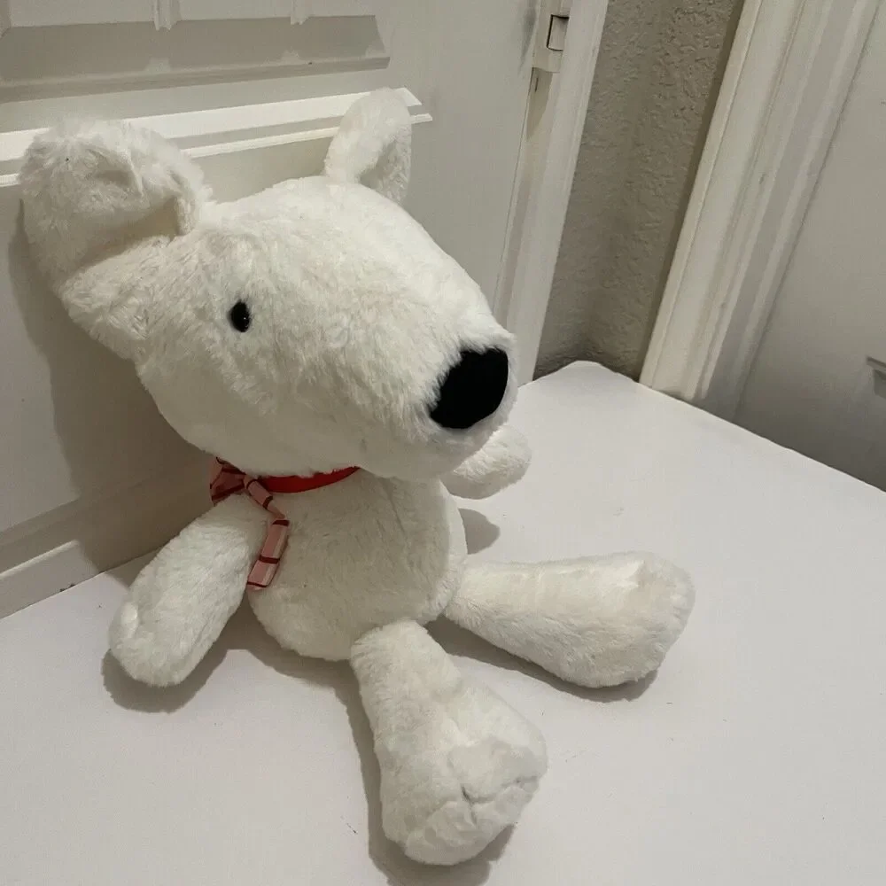 Target Bullseye Spot White Red Dog Backpack Plush 15